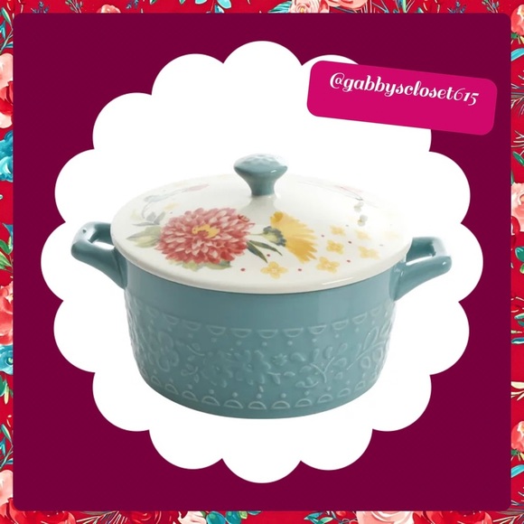 The Pioneer Woman Other - 💋 New Pioneer Woman Blooming Bouquet 14.4-oz Mini Casserole Dish w/ Lid, Qty 1